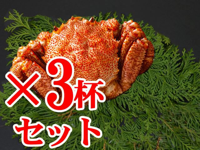 毛がに姿中サイズ（ボイル･冷凍）360g前後×3杯セット