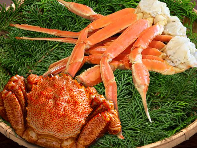 毛がに・ずわい茹足セット
