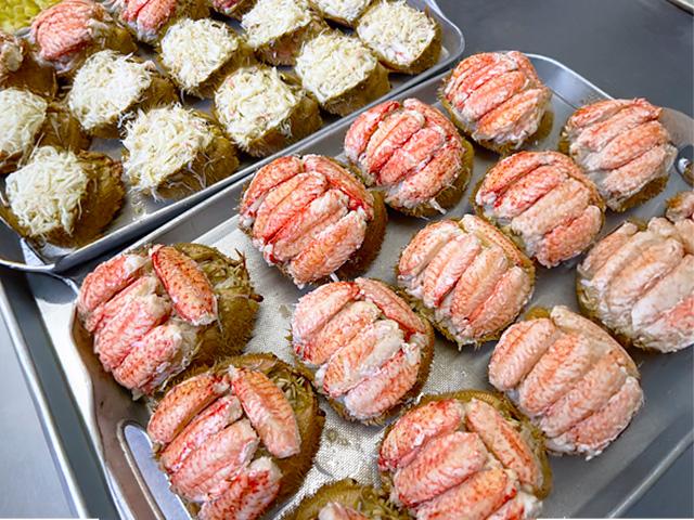 【限定】流氷毛がに甲羅盛り2Lサイズ3個セット